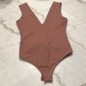 Free People Intimately Brown Bodysuit with Thick Straps